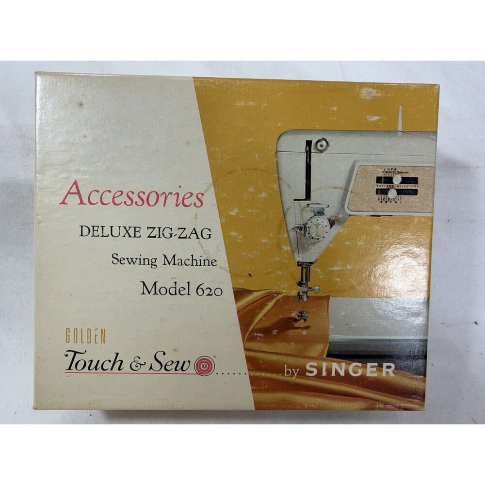 Singer Accessories Deluxe Zig-Zag Sewing Machine Model 620 Touch & Sew Vintage
